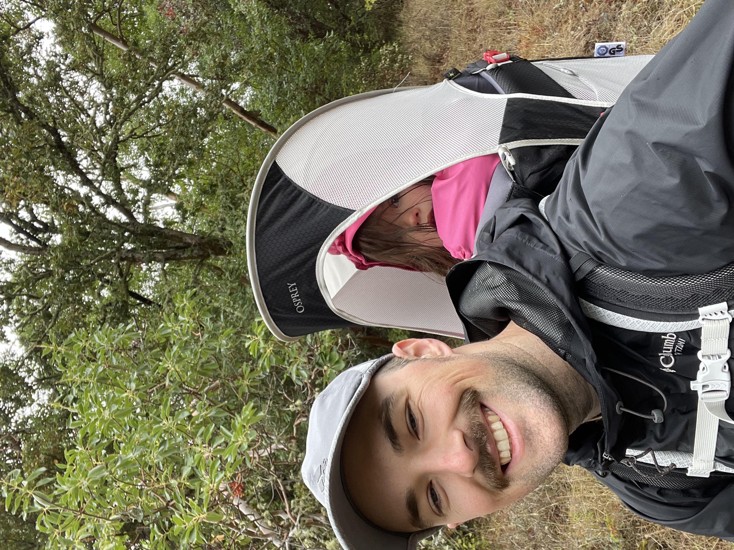 Morrie hiking with his daughter
